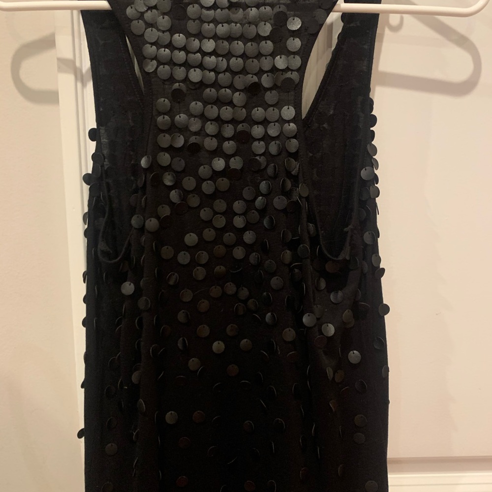 Club Mónaco black tank with leather detail - Picture 6 of 8